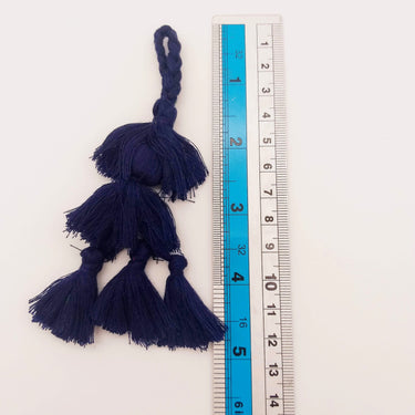 Navy Blue Tassels, Cotton Tassels, Bohemian